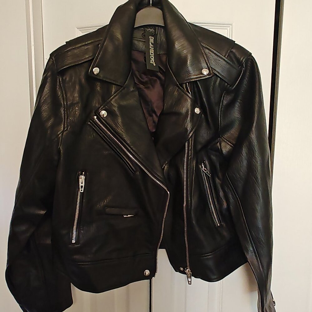Blank NYC High standard black leather jacket size medium